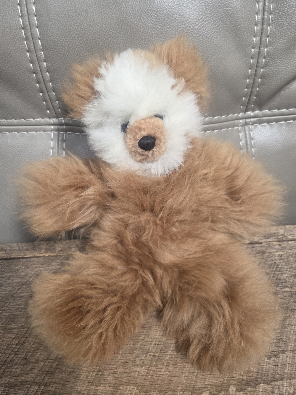 Handmade Peruvian 100% Alpaca Fur Teddy Bear – Ultra Soft Collectible ~ Bin 1F